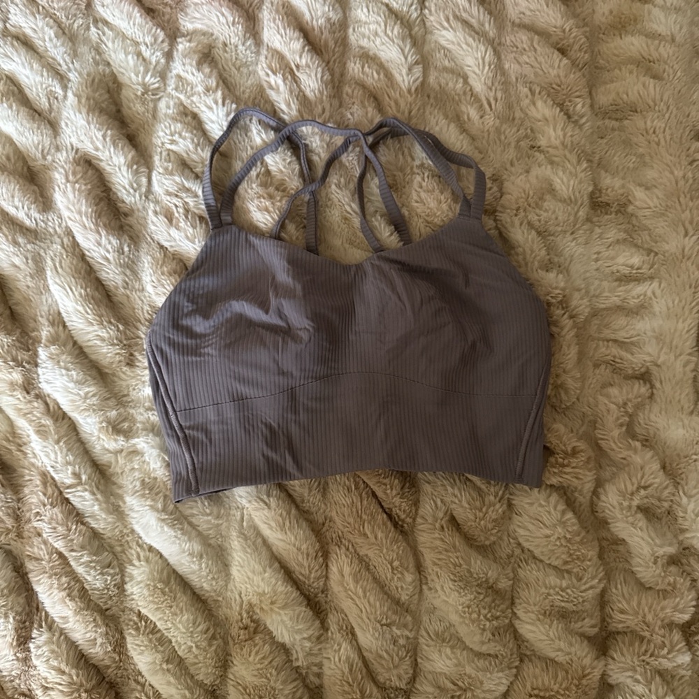 lululemon athletica Ribbed Strappy Bralette - Light Gray
